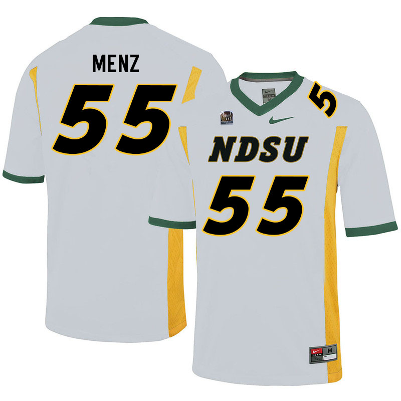 Men #55 Kole Menz North Dakota State Bison College Football Jerseys Sale-White - Click Image to Close